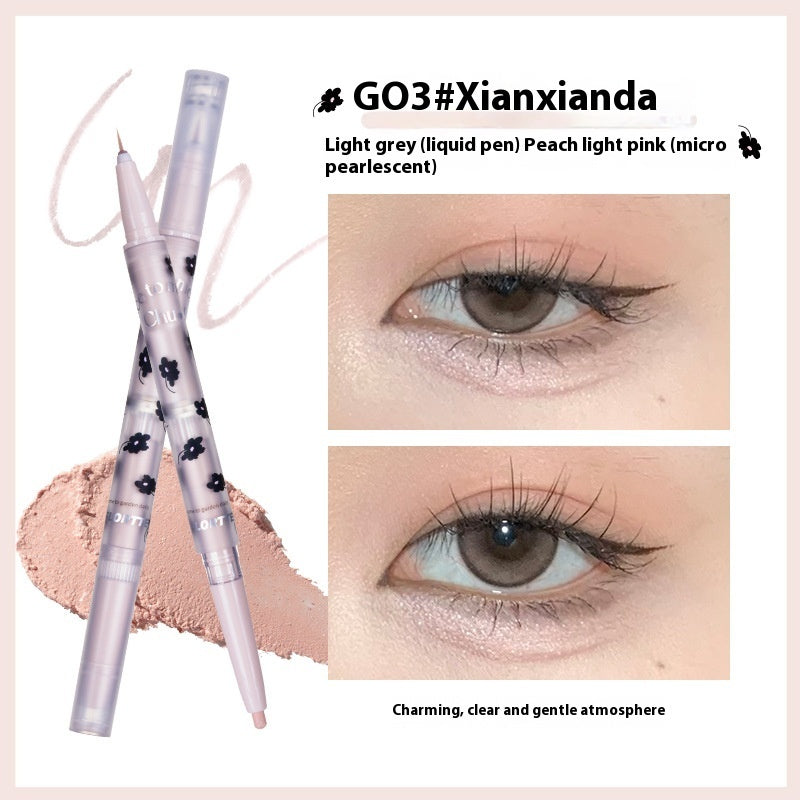 Ultra-fine Three-dimensional Brightening Double-headed Eye Shadow Pen Eye Shadow