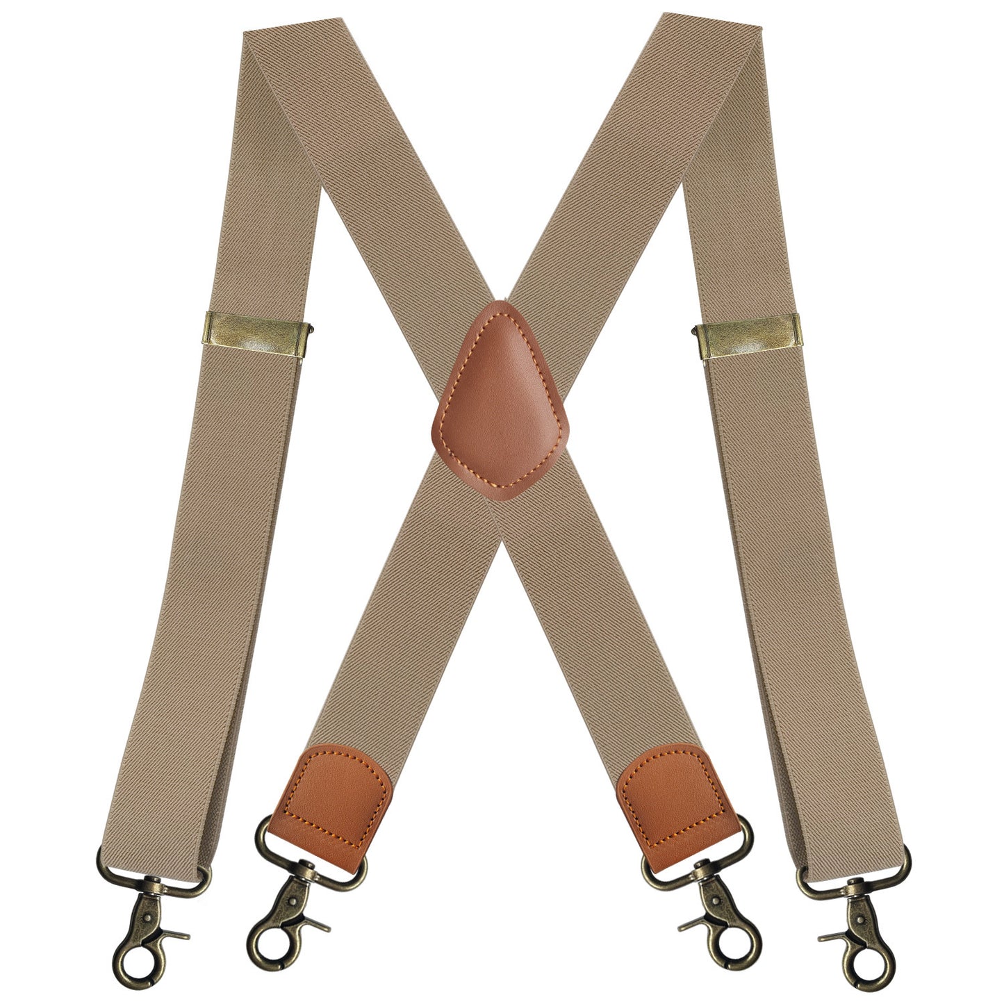 Elastic Elastic Straps X-type Suit Pants Suspenders Bronze Hook Buckle Strap Clip