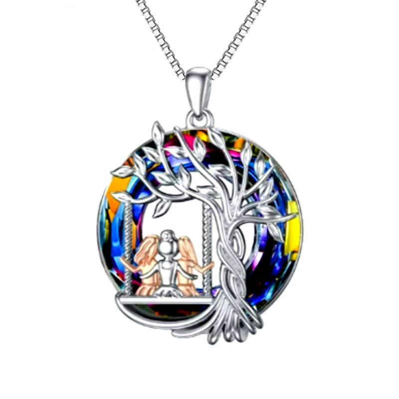 Fashion Colorful Crystal Pendant Necklace