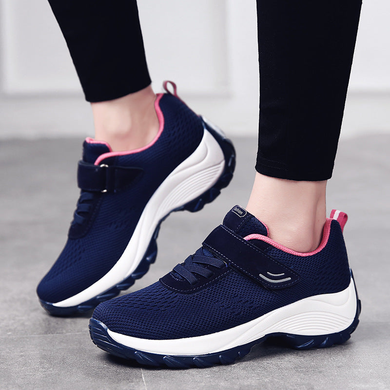 Zapatos deportivos para correr, zapatos deportivos para exteriores, zapatos de suela gruesa que aumentan la altura