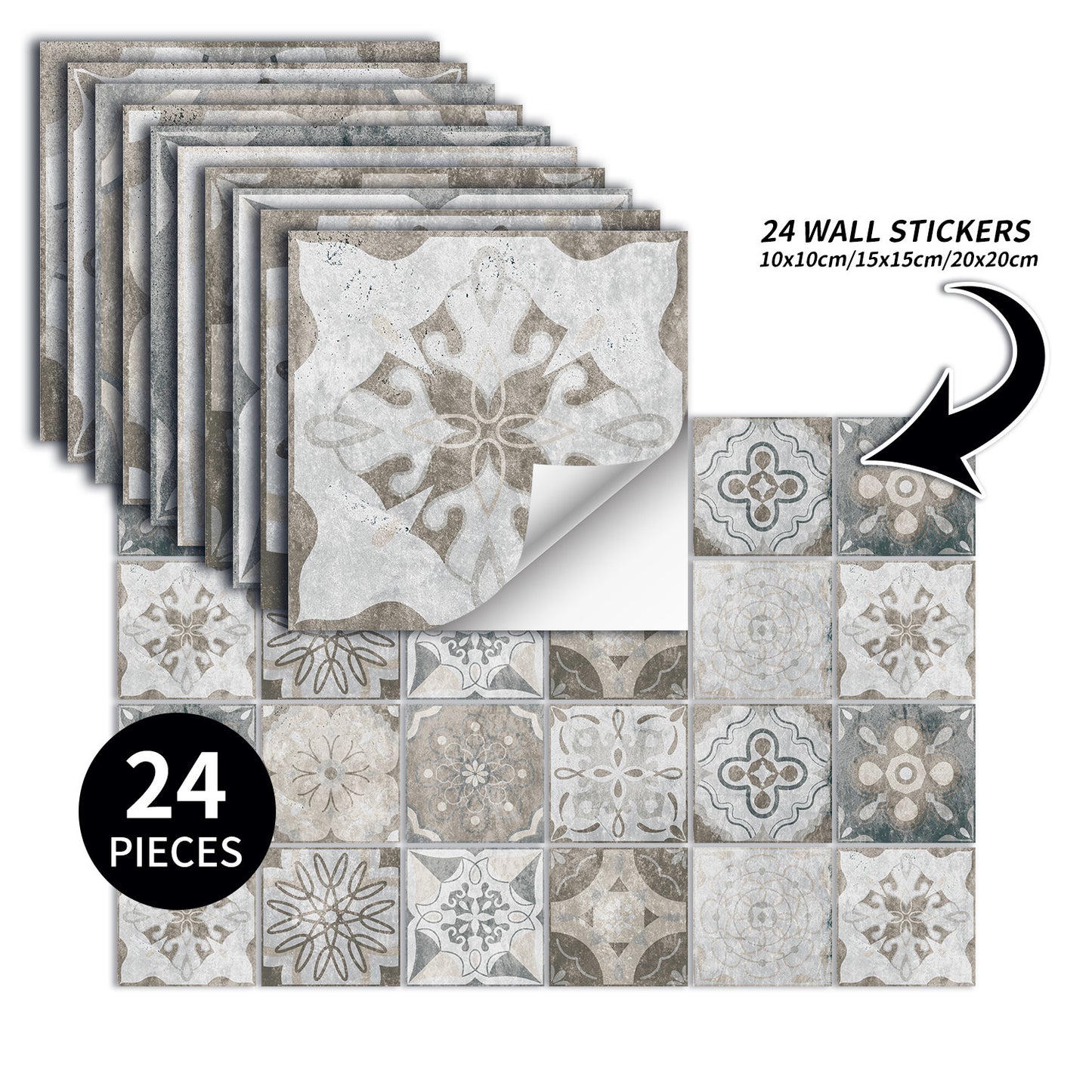 Creative Pattern Self-adhesive Wall Wallpaper Simulation Relief