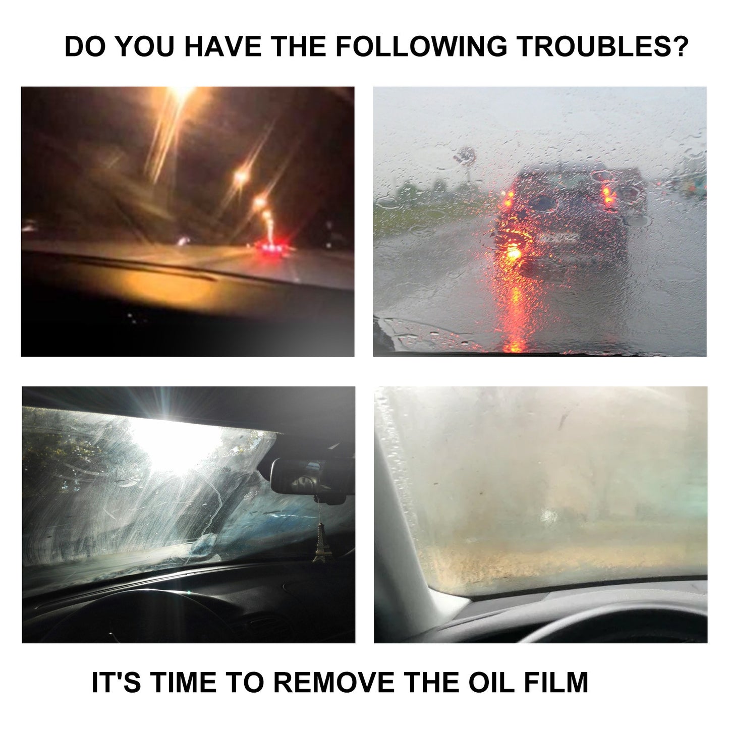 Car Windshield Glass Decontamination Rainproof Oil Film Remover