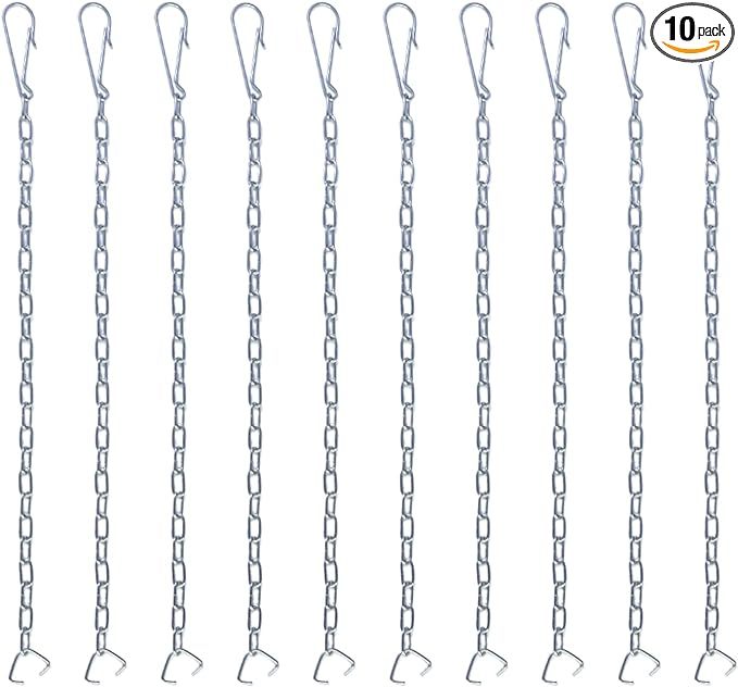 10 Pcs Toilet Handle Chain, Universal Toilet Stopper Flapper Chain Replacement Kit, Stainless Steel Toilet Flush Flapper Arm Lift Chain For Most Toilet Flappers