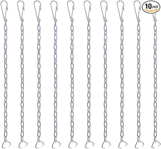 10 Pcs Toilet Handle Chain, Universal Toilet Stopper Flapper Chain Replacement Kit, Stainless Steel Toilet Flush Flapper Arm Lift Chain For Most Toilet Flappers