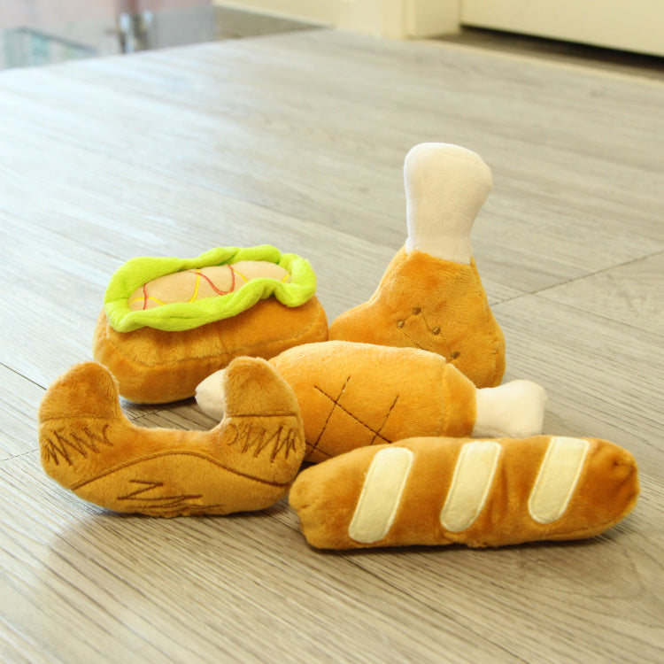 Dog French Afternoon Tea Sound Plush Molar Toy