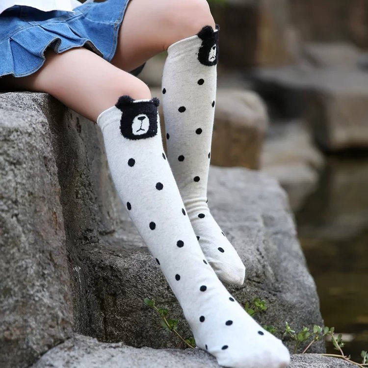 Children Middle Tube Pure Cotton Hold-ups Over Knee Socks