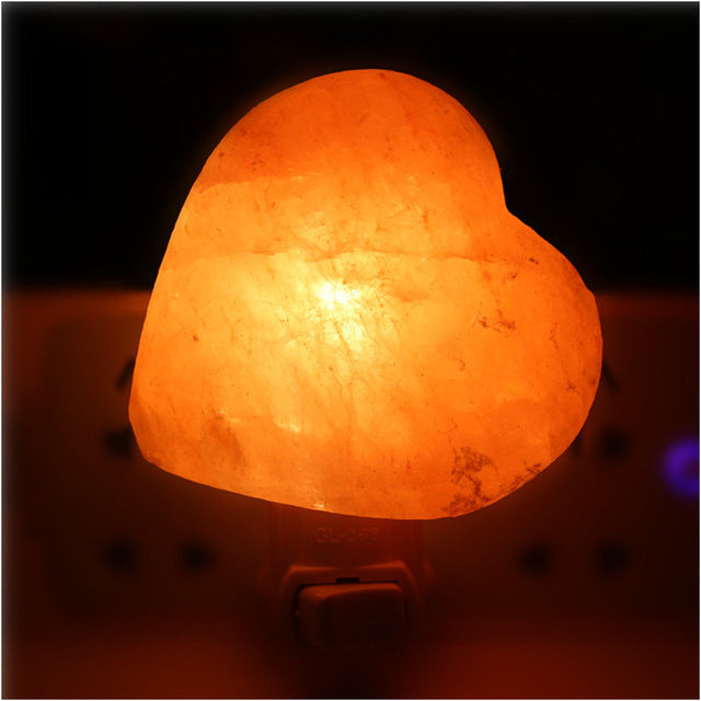 Lámpara de luz nocturna de sal de cristal