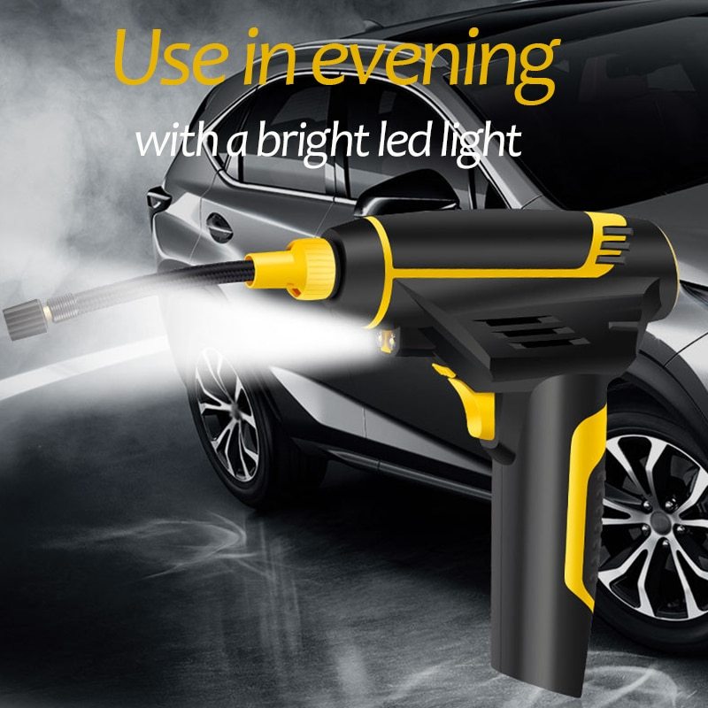 Automático portátil de mano Digital LED inteligente coche compresor de aire bomba