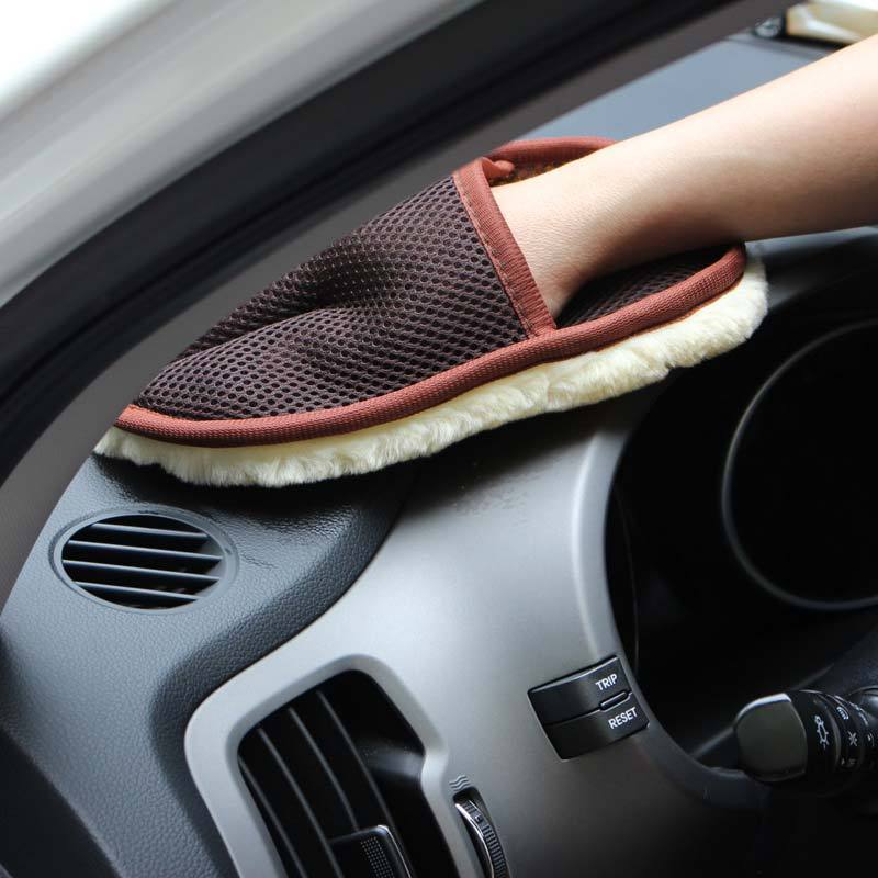 Tipo de coche de pelo suave guantes de limpieza de lavado de coche de motocicleta de coche de lavado de coche Herramientas de limpieza de cuidado de coche