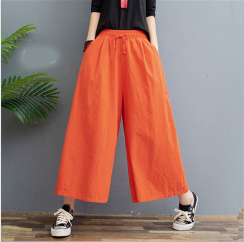 Women's Fashion Loose Linen Casual Leggings