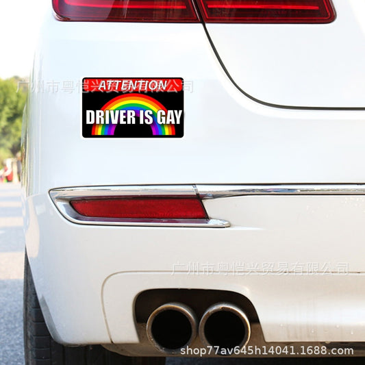 S-334 Interesting Color Automobile Sticker Bumper Stickers Paper Personalized Creative Gay Reflective Decoration Garland Cover Scratches Bumper Stickers