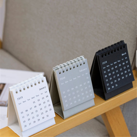 simple solid color small desk calendar
