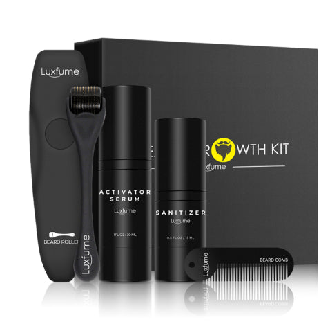 Conjunto de cuidado de barba líquido para el crecimiento de la barba