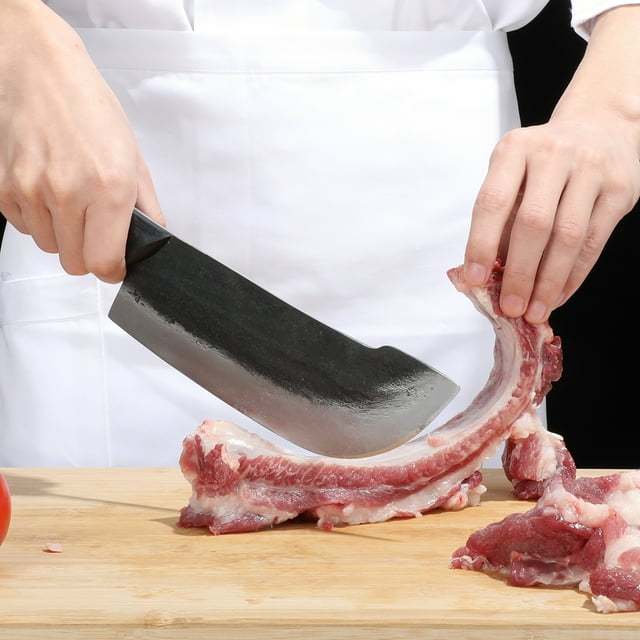 Meat Cleaver Knife-Japanese Butcher Knife Meat Cutting-Professional Chef Knife High Carbon Stainless Steel With Ergonomic Handle- Ultra Sharp Kitchen Chef Knives For Home Outdoor BBQ