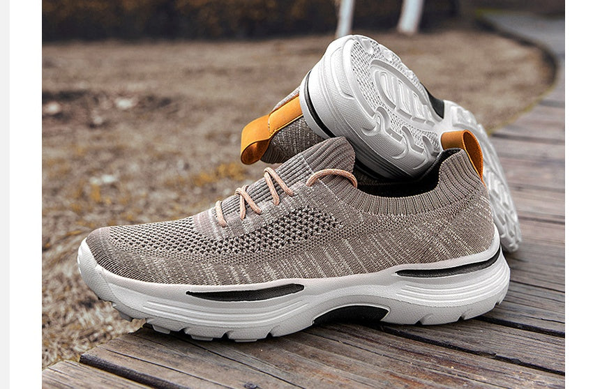 Middle - Aged Mesh Fly Knitting Sneaker Man
