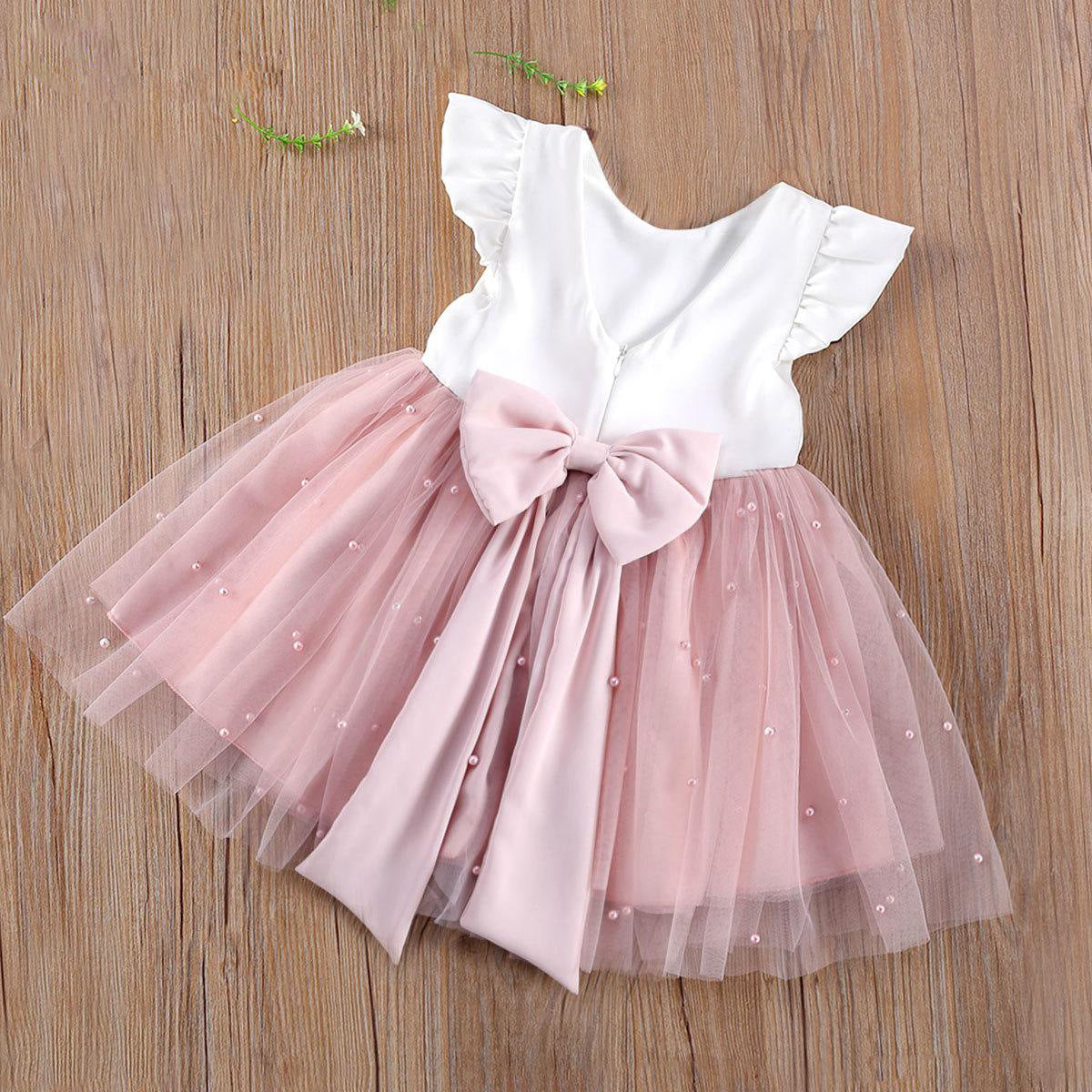 New Girls' Dress Korean Style Cute Princess Dress Children Mesh Tulle Tutu Dress Flower Girl Costume