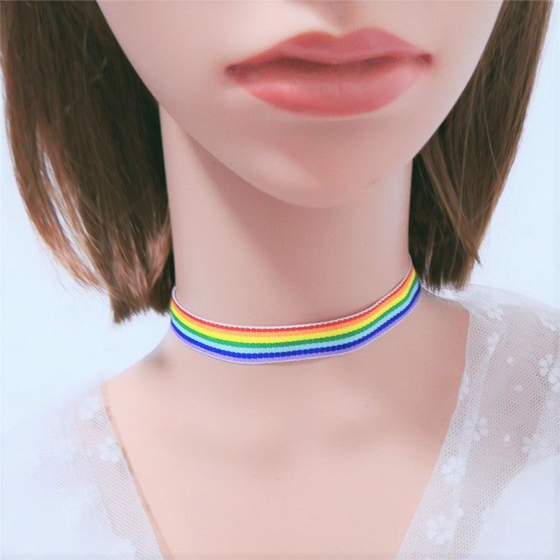 Men's And Women's Personality Creative Rainbow Necklace