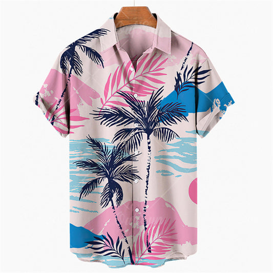 Printed Shirt Men's Short-sleeved Summer Seaside Vacation