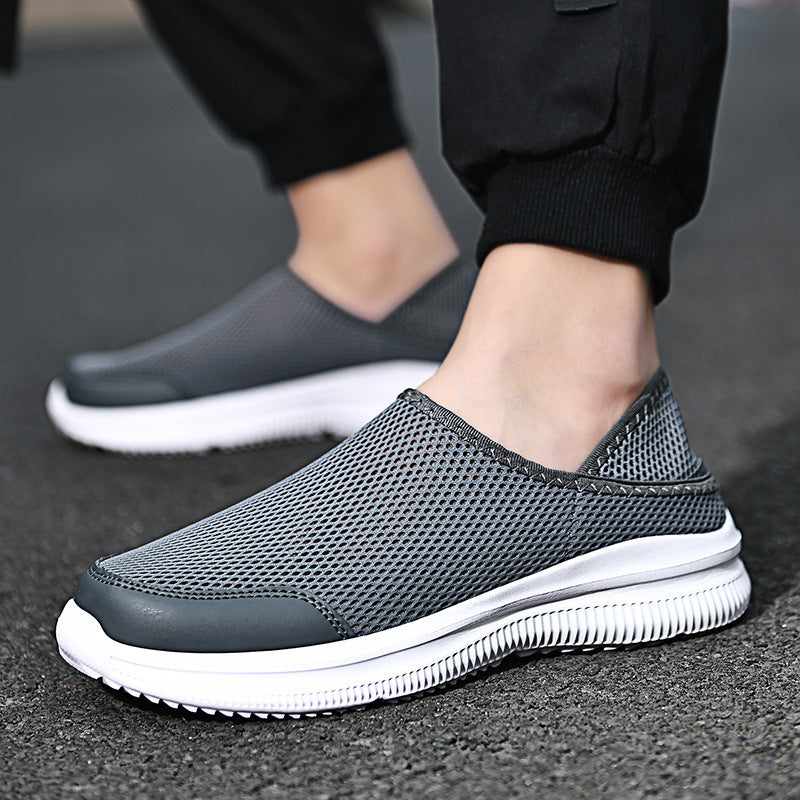 Zapatos de hombre deslizantes en Zapatos perezosos sandalias de malla transpirable zapatillas Zapatillas ligeras Tenis Femenino Zapatos