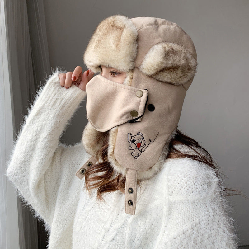 Cute puppy Lei Feng cartoon outdoor ski hat