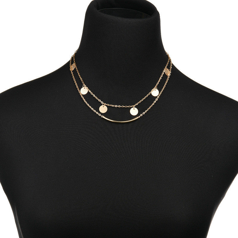 Europa y los Estados Unidos con gran colgante de joyería comercio de la calle de la frontera de moda clásica multi collar de lentejuelas fabricantes