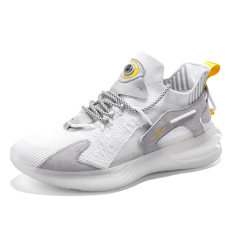 Zapatillas para correr con palomitas de maíz tejidas voladoras y transpirables