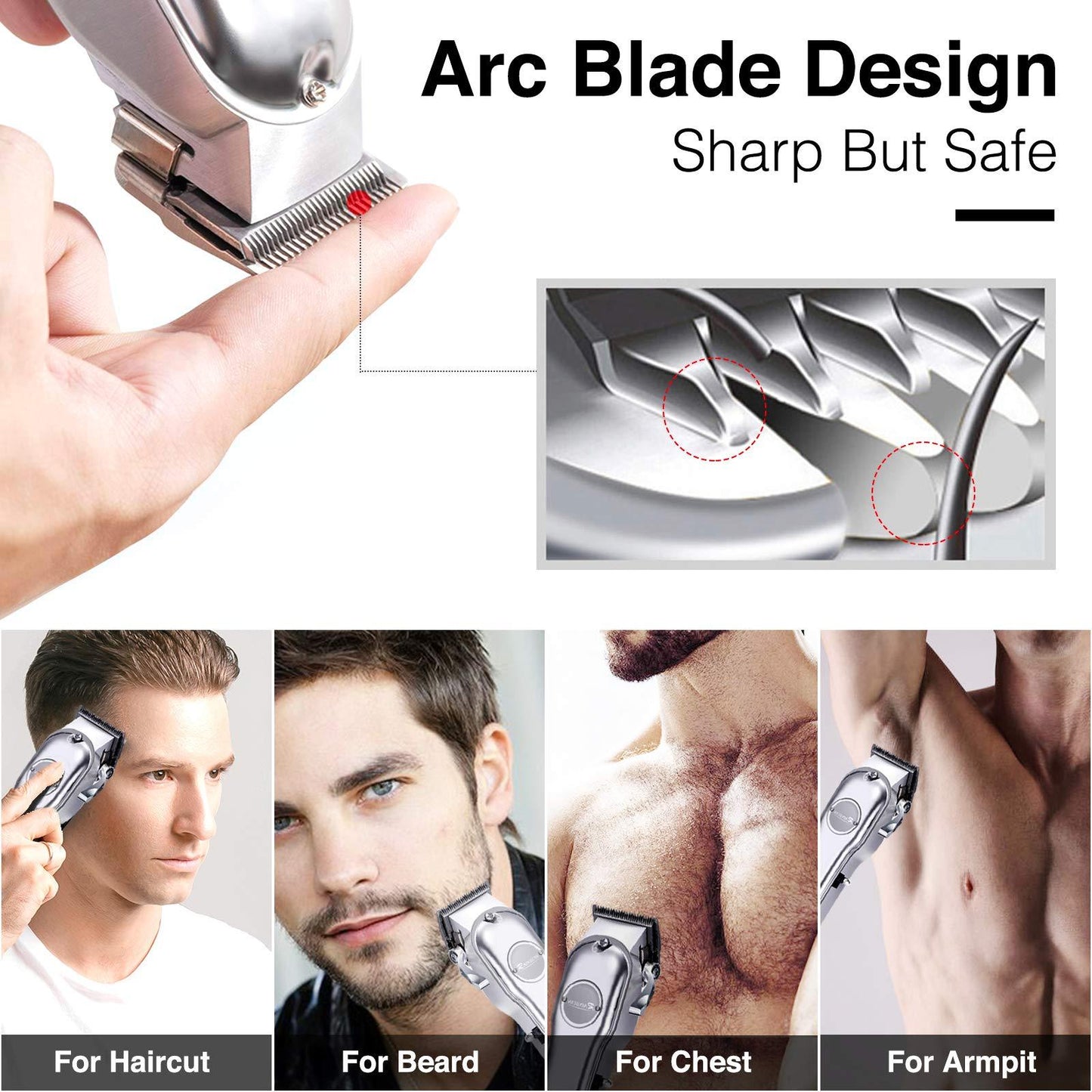 Recortador de pelo 3 en 1 IPX7 impermeable Kit de aseo de barba Cordless para mujeres y niños pantalla LED USB recargable Amazon prohibida