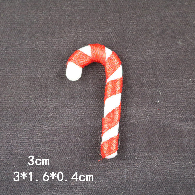 Christmas Walking Stick For The Elderly White Body With Ribbon