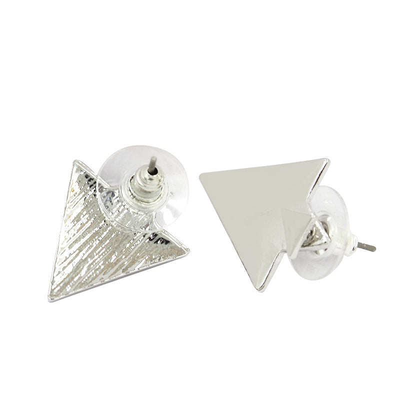 European and American foreign trade jewelry wholesale Street shot fashion size asymmetric earrings Geometric triangle earrings earrings
