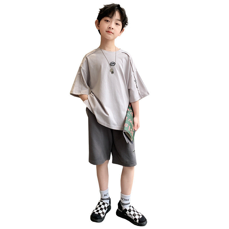 Traje de dos piezas para niños, guapos y a la moda, niños grandes
