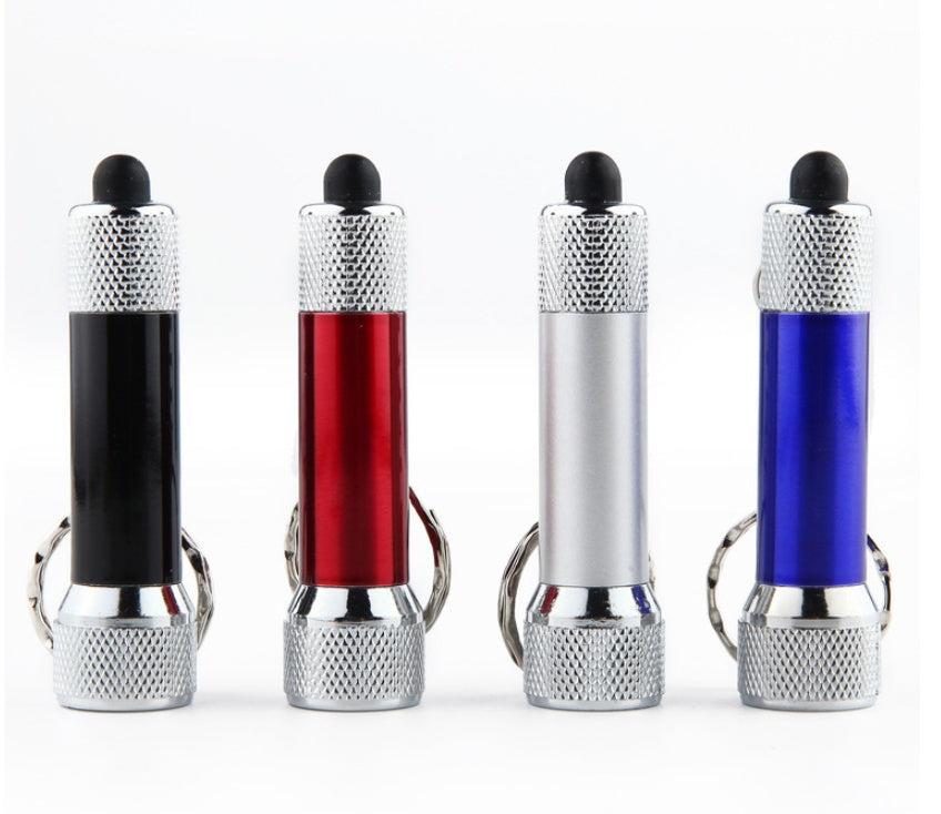 Mini llavero Luz de emergencia de noche linterna de Camping linterna LED portátil llavero de aluminio