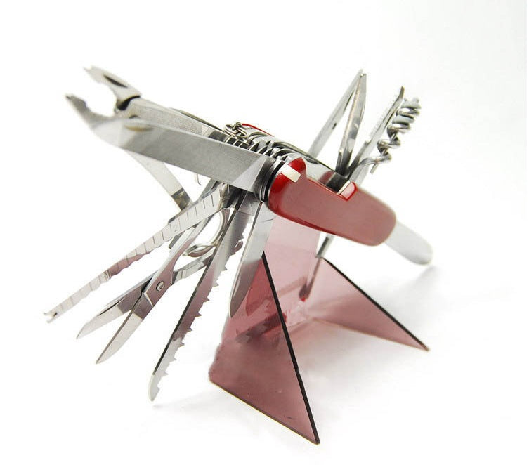 Cuchillo SwissArmy multifuncional de acero inoxidable
