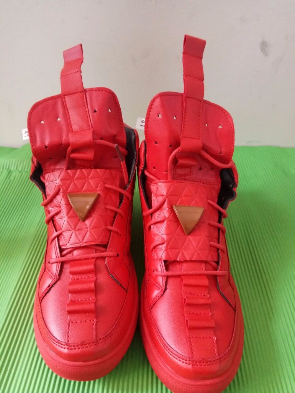 Nuevo primavera otoño hombres Rojo Negro Blanco Zapatos casuales hombres altos Zapatos De moda Zapatos De Hombre botas masculinas