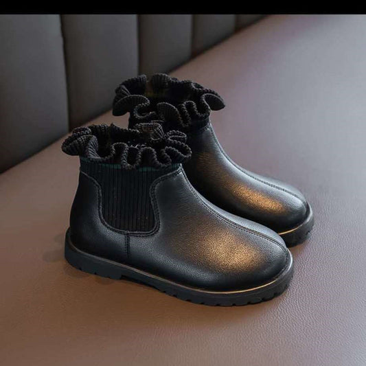 Girls Round Toe Short Fashion Martin Boots