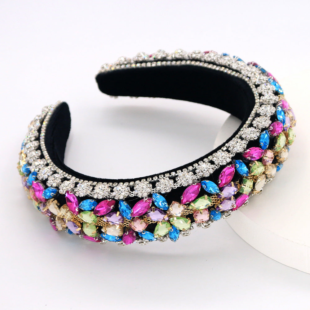 European And American Court Style Luxury Diamond-laid Headband