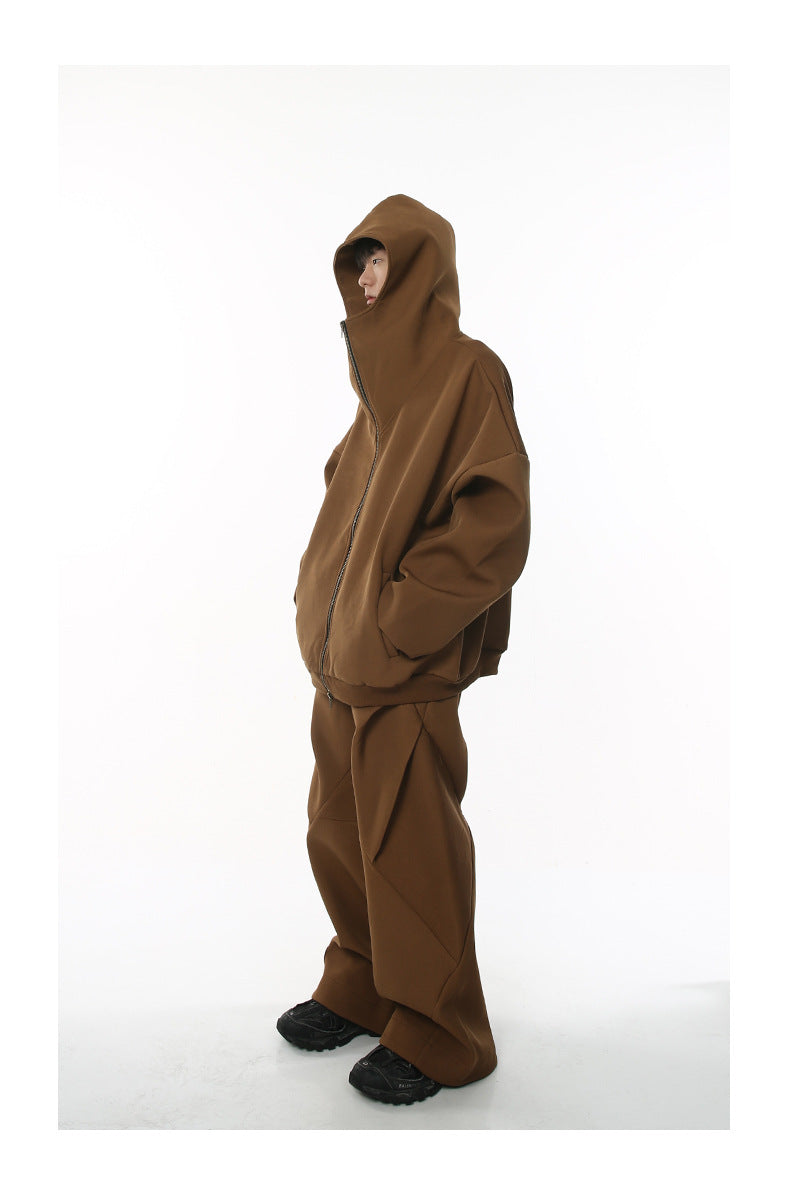 American Retro High Street Double-headed Zipper Casual Pants