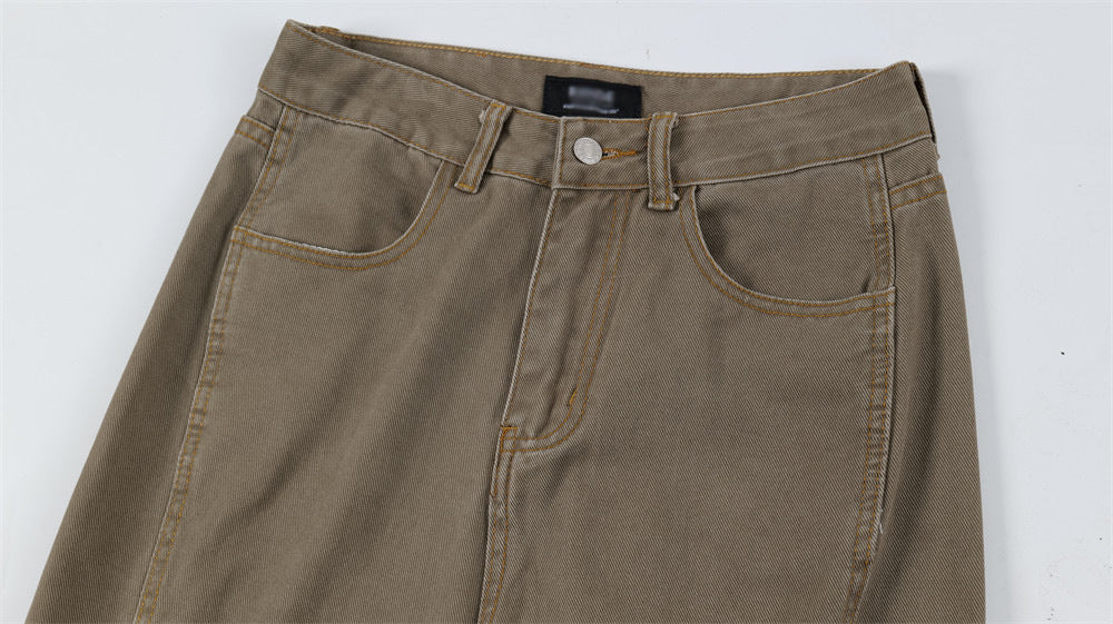 Men's Loose Cargo Washed Casual Jeans