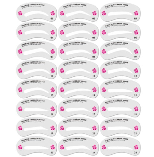 Kit formador de sellos de cejas perfecto, plantillas de cejas impermeables con forma de palo largo, sello de contorno Natural duradero para cejas, Kit de maquillaje