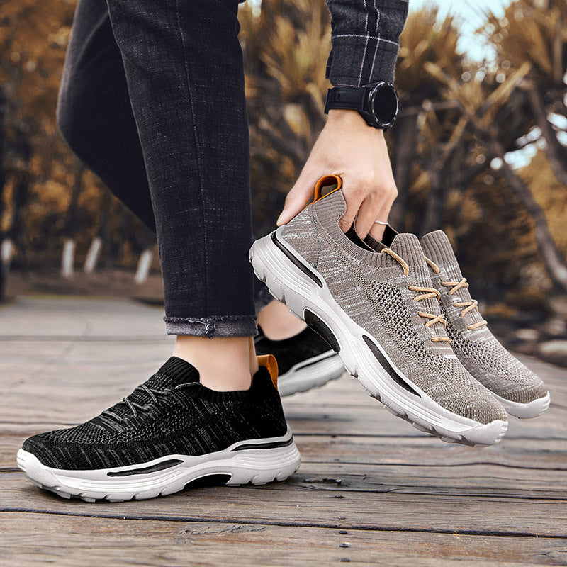Middle - Aged Mesh Fly Knitting Sneaker Man