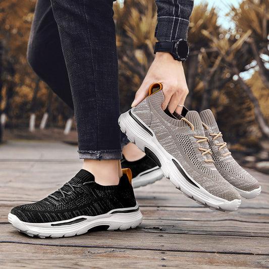 Middle - Aged Mesh Fly Knitting Sneaker Man