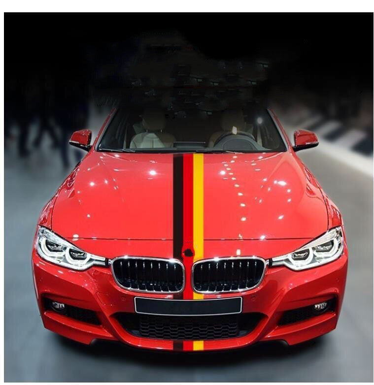 9CM 25m A Roll Of Three Colors Hood Decal Stickers Hood Sticker Automobile Sticker Decoration