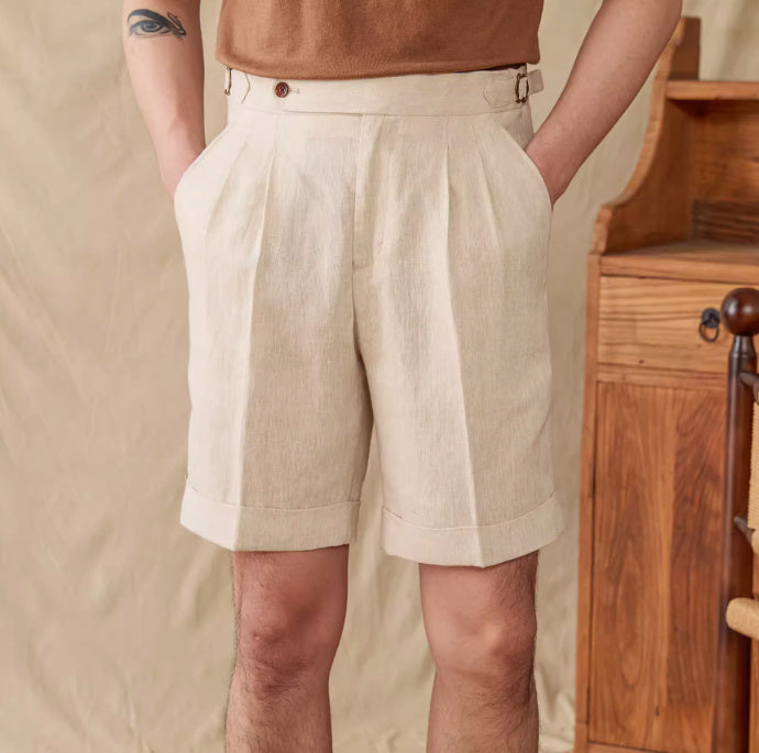 Linen Gentry Breathable Shorts Slim Slim All-in-one Man