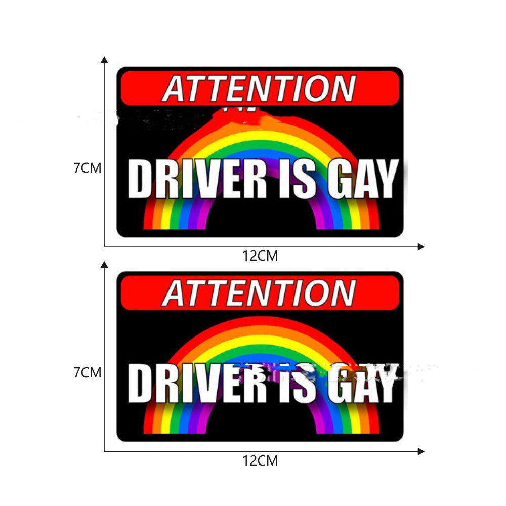 S-334 Interesting Color Automobile Sticker Bumper Stickers Paper Personalized Creative Gay Reflective Decoration Garland Cover Scratches Bumper Stickers