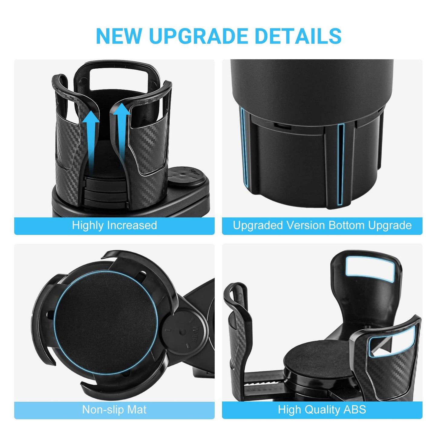Soporte para botella de beber de coche 360 grados soporte giratorio para taza de agua gafas de sol organizador de teléfono almacenamiento accesorios interiores de coche