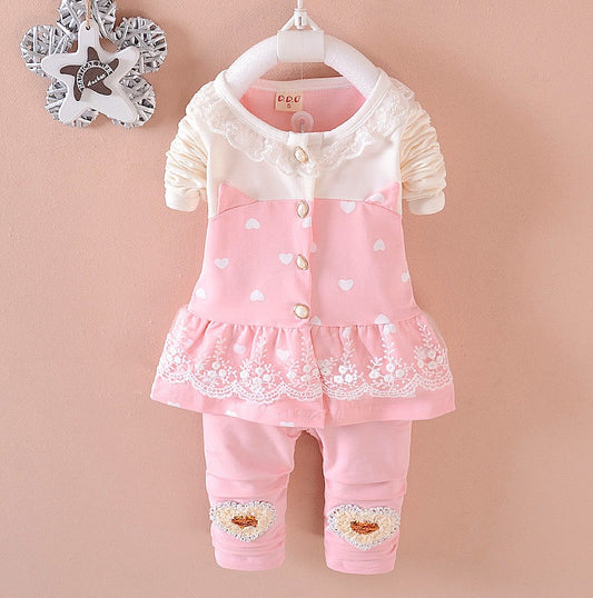 Conjunto de ropa BibiCola para niñas, chándales para niños, camisetas + Pantalones, 2 piezas, chándales para niñas, Ropa para Niñas, conjunto de ropa para bebés