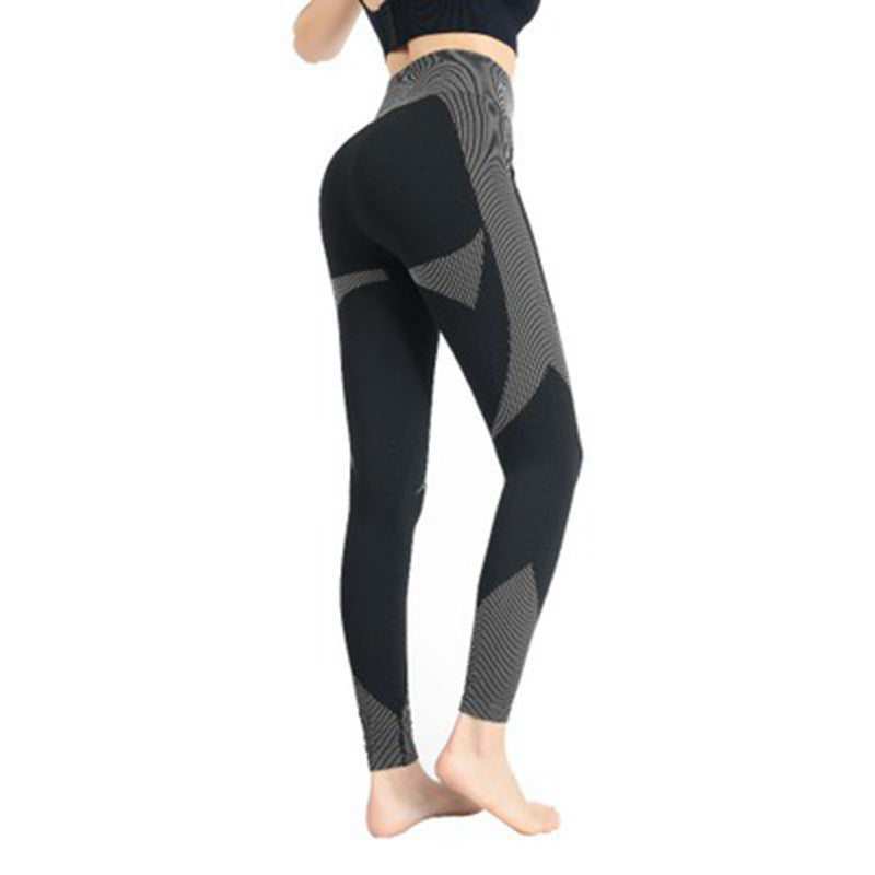 Pantalones sin costuras calados ajustados pantalones de chándal de Yoga