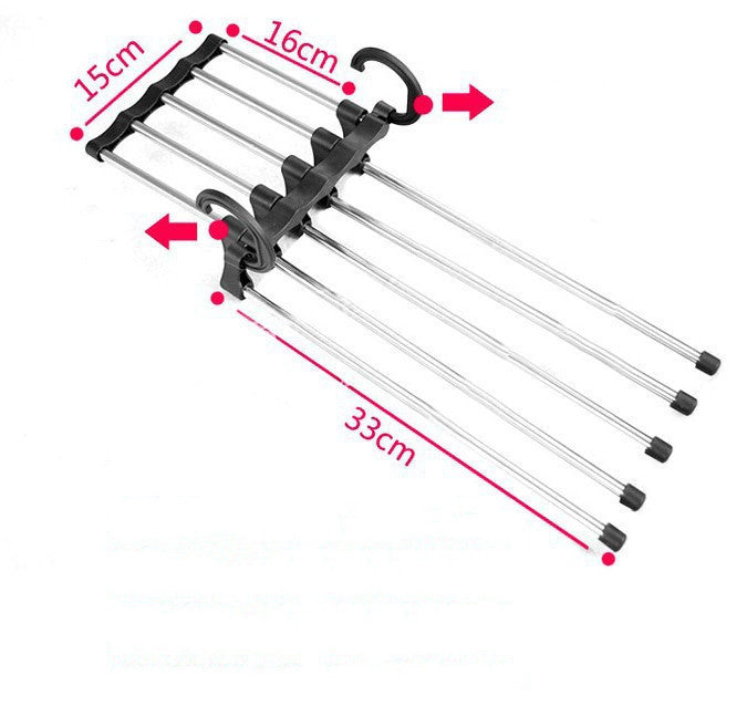 5 En 1 percha de armario multifuncional perchas de ropa pantalones de acero inoxidable mágico perchas de ropa para Perchero de ropa