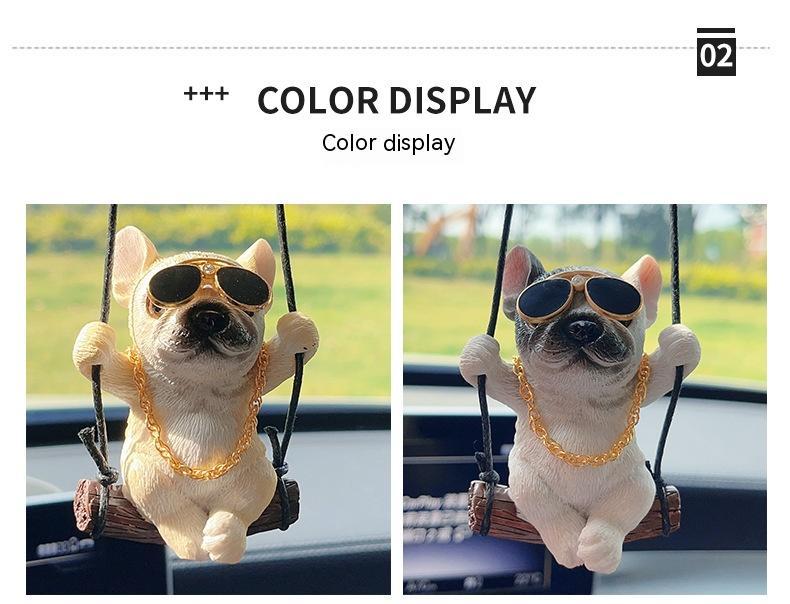 Bulldog Automobile Hanging Ornament Rearview Mirror