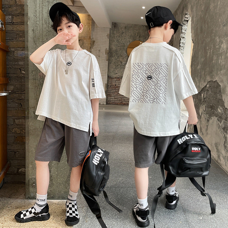 Traje de dos piezas para niños, guapos y a la moda, niños grandes
