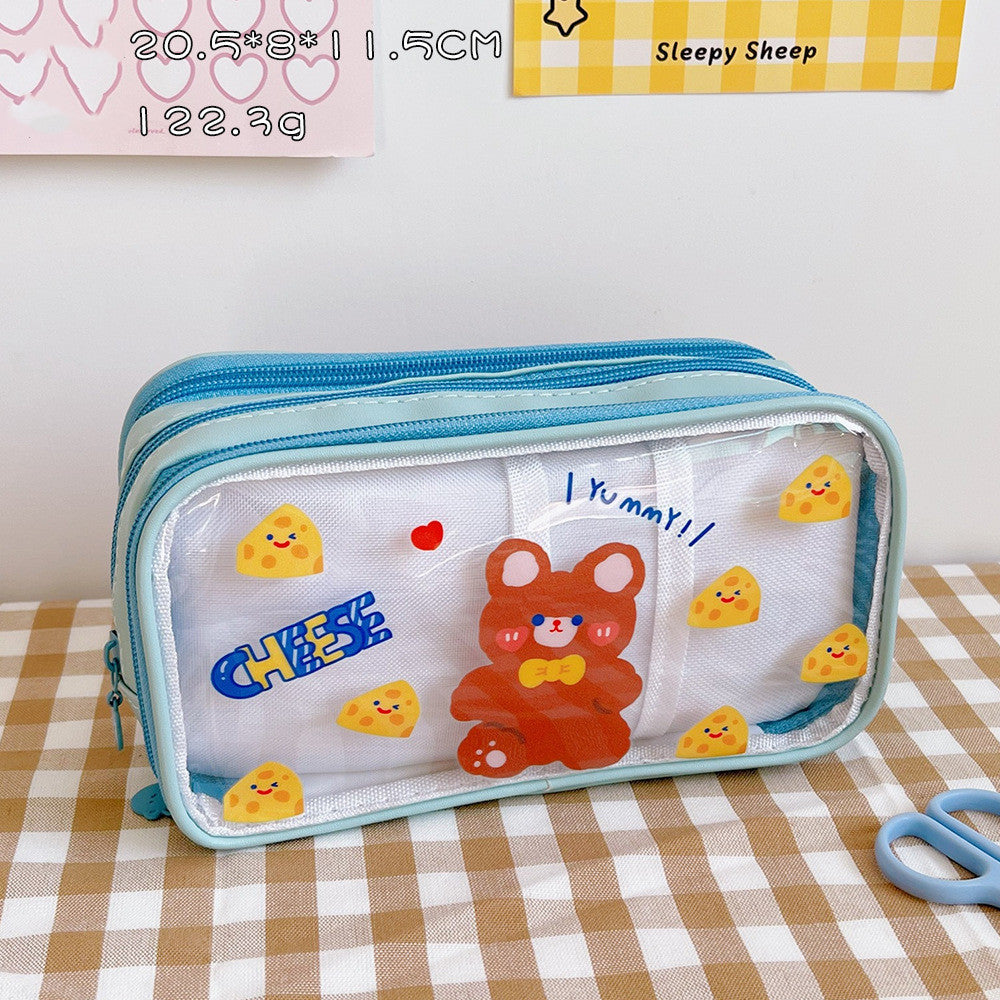 Multifunctional Large Capacity Double Layer Pencil Case